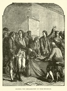 Signing the Declaration of Independence by American School