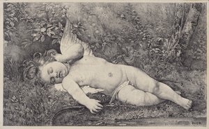 Sleeping Love, Trade Card for Godey