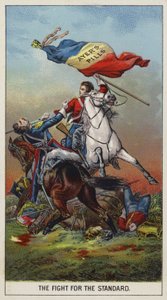 Soldiers Fighting on Horseback by American School