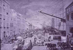 South Street Seaport in the 1870s, New York City by American School