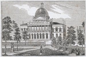 Southern View of the State House in Boston on Beacon Street, from 