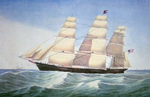 Sovereign of the Seas, lithograph by Nathaniel Currier by American School