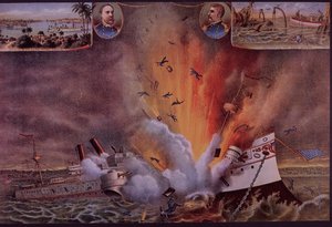 Spanish-American War 1898, USS Maine Blown Up in Havana Harbor by American School