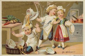 Spilling Soup on Kitchen-Hand! by American School
