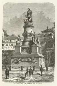 Statue of Columbus at Genoa by American School