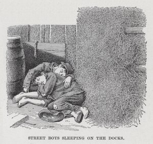 Street Boys Sleeping on the Docks by American School