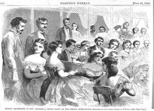Sunday amusements in New Orleans, A Creole Night at the French Opera House, 1866 by American School