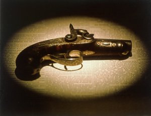 The .44 calibre Deringer used to assassinate Abraham Lincoln (1809-65) by John Wilkes Booth (1838-65) on 14th April 1865