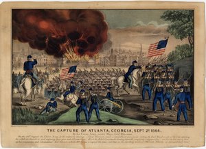 The Capture of Atlanta, Georgia, Sept. 2nd 1864, pub. by Currier & Ives, c.1864 by American School