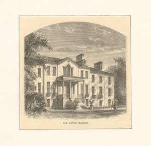The Caton Mansion, c.1870 (engraving) by American School