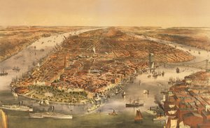 The City of New York, Published by Currier and Ives by American School