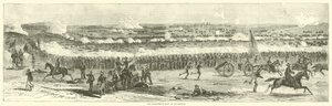 The Confederate Rout at Winchester, September 1864 by American School
