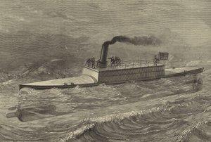 The Destroyer, torpedo-vessel of Captain Ericsson by American School