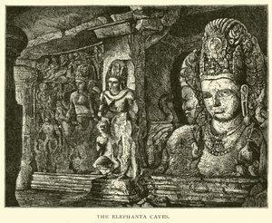 The Elephanta Caves by American School