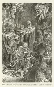 The Emperor Frederick Barbarossa Knighting Young Noblemen by American School