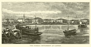 The Foreign Settlement at Canton by American School