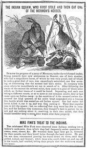 The Indian Squaw, Who First Stole and then Ate one of the Mormons Horses, from Crocketts Almanac, 1852 by American School