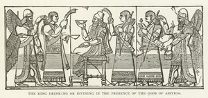 The King Drinking or Divining in the Presence of the Gods of Assyria