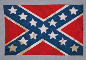 The Southern Cross battle flag of the Confederate forces