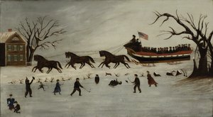The Suffragettes Taking a Sleigh Ride by American School