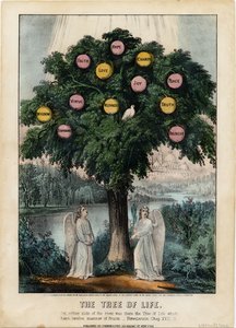 The Tree of Life, pub. by Currier & Ives, 1870 by American School