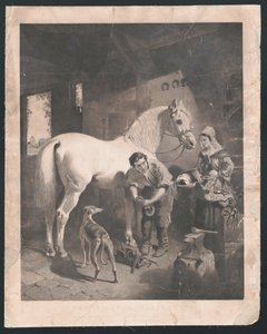 The Village Blacksmith by American School