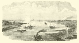 The Attack on Sabine Pass, November 1863 by American School