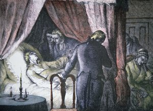 The Death of George Washington at Mount Vernon, Virginia by American School