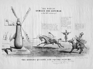 The modern Quixote and Squire Sancho