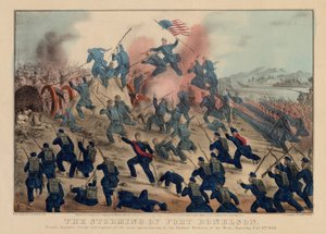 The storming of Fort Donelson, pub. by Currier & Ives, 1862
