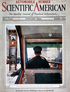 Traffic Light Towers and Traffic Control in New York - in "Scientific American", Jan 1924