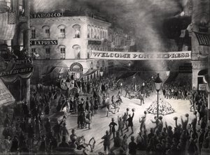 Triumphant Arrival of the First Pony Express Messenger in Sacramento, 13th April 1860