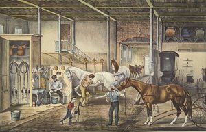 Trotting Cracks At Home, A Model Stable by American School