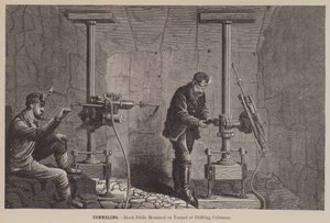 Tunneling, Rock Drills Mounted on Tunnel or Drifting Columns