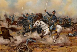 US Army, Cavalry Charge of the 5th Regulars, Gains Mill