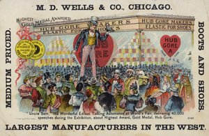 Uncle Sam Making Speech at World Fair