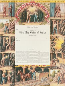 United Mine Workers Certificate, 1890
