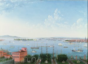 View of New York Harbour from Brooklyn Heights