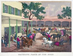 Watering Place on the Road, pub. 1870