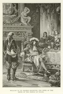 William III of Orange receiving the news of the birth of the Prince of Wales by American School