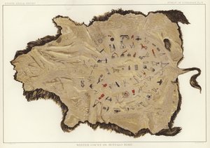 Winter Count on Buffalo Robe