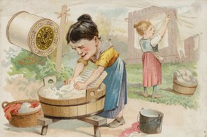 Women Washing Clothes in the Garden