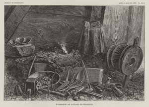Workshop of Navajo Silversmith by American School