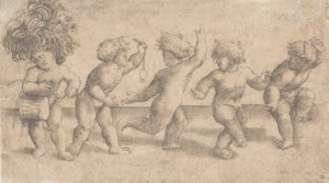 Five Dancing Putti by Amico Aspertini