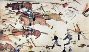 Battle of Little Bighorn, Montana, USA, 25-26 June 1876, c. 1900