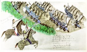 Beginning of the Battle of the Little Big Horn, Montana, USA, 25 June 1876, c1900