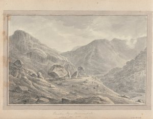 Views in England, Scotland and Wales: Bowdar Stone Borrowdale, August 30, 1802 by Amos Green