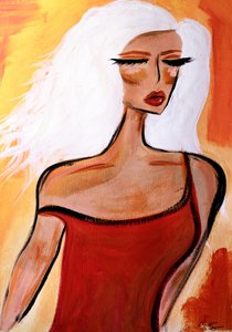 Stylish Woman in Red by Amy Straley