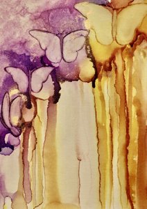 Fluid Gold Butterflies