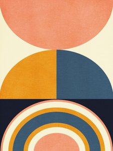 Rainbow Plus Shapes Blue Mustard 10